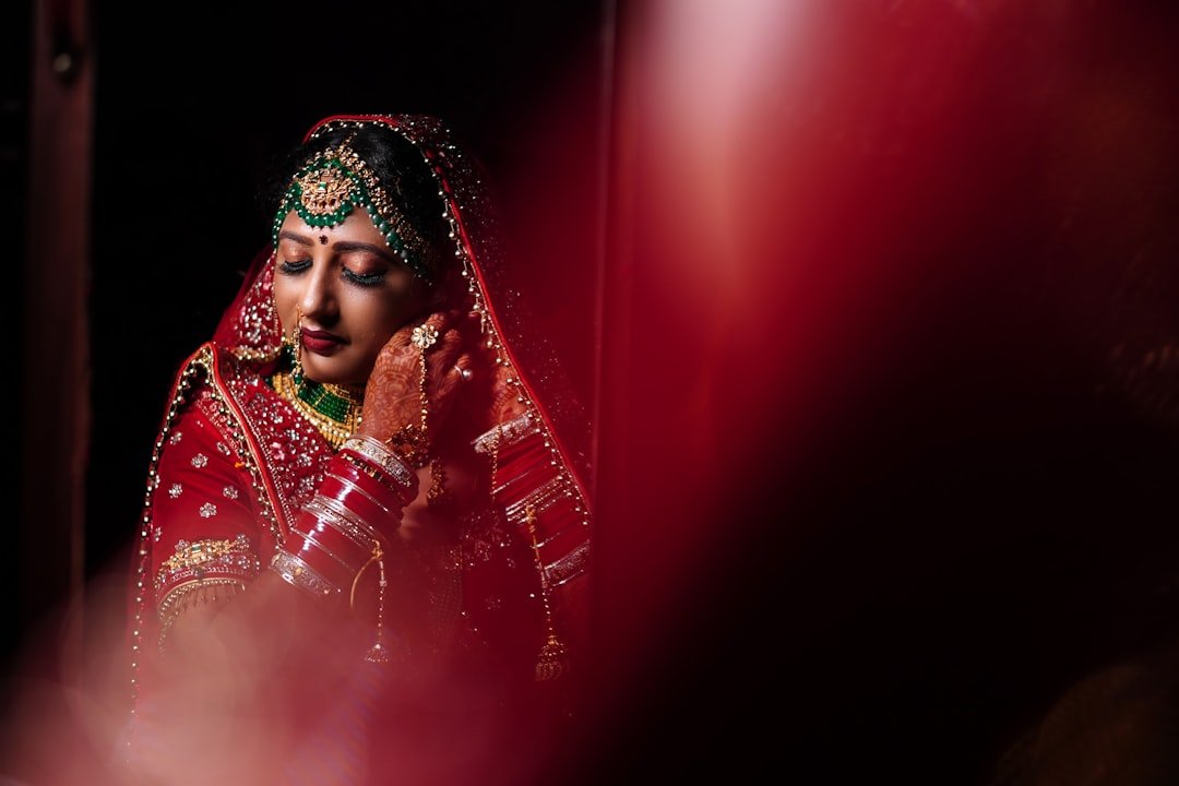 traditional indian bride portrait