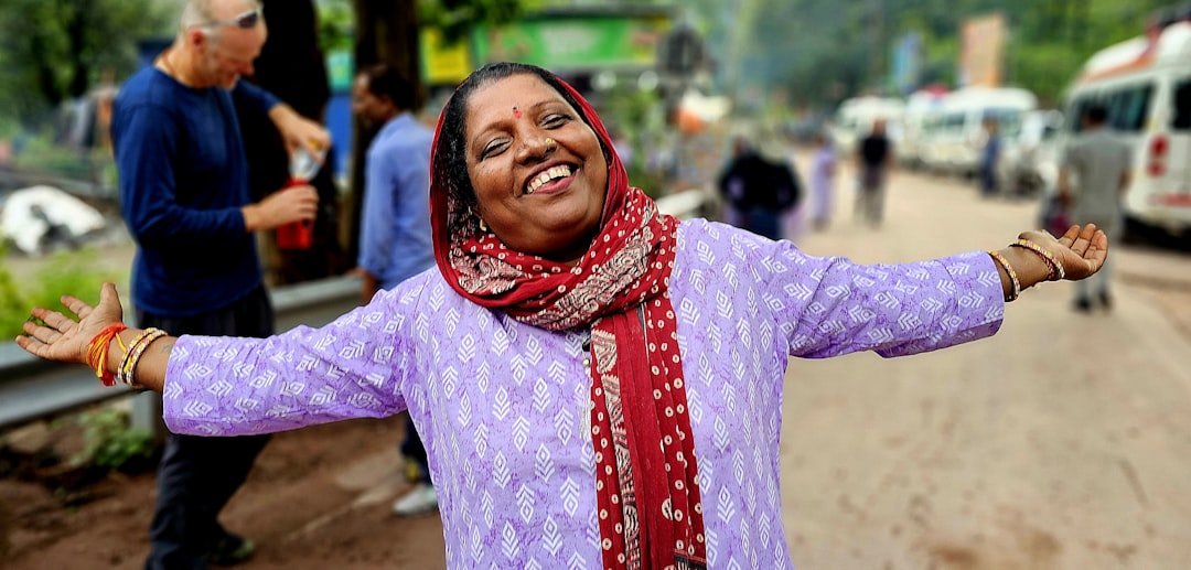 mature indian couple smiling
